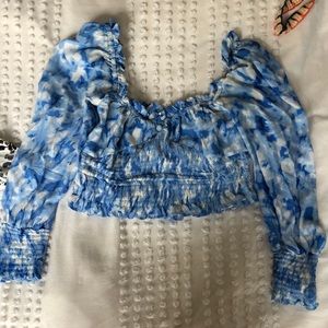 Faithfull the brand blue blouse